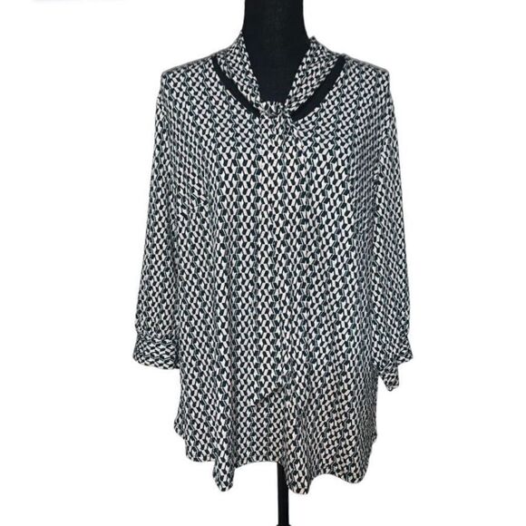 Adrianna Papell Tops - Adrianna Papell Tie Neck Knit Top